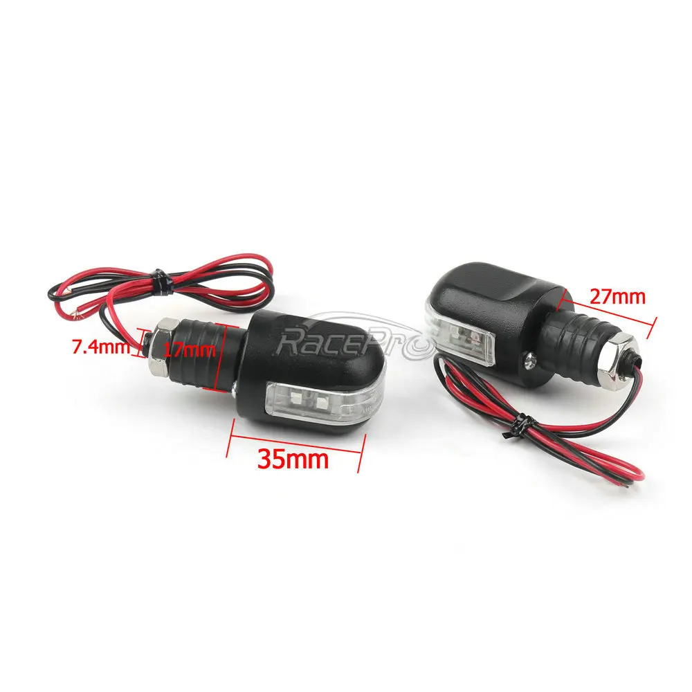 Motorcycle LED Light Indicator Blinker Handle Bar End Handlebar Motor Turn Signal Light