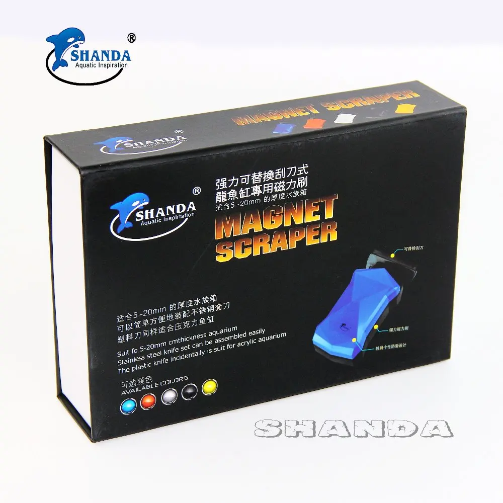 SHANDA Magnet Cleaner Alage Cleaner Aquarium Cleaning Tools Magnet Scraper