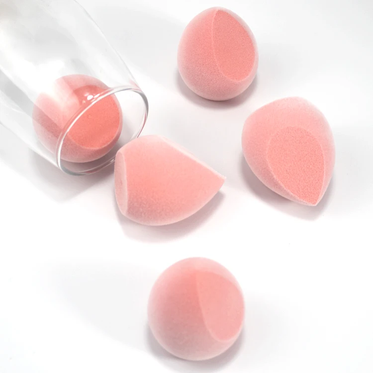 
2020 New Arrivals Dual Layer Fuzzy Velvet Microfiber Beauty Makeup Sponge Blender With Micro Fiber Flocked Face Cosmetic 