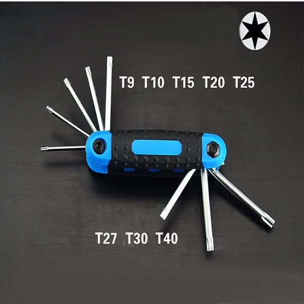 Fodling Звезды Шестигранного Ключа 9 шт. Шестигранный Ключ Torx Набор Кольцо
