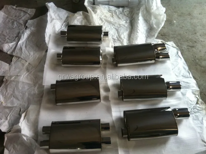 China manufacturer Stainless Steel High Flow Polished Automotive Exhaust Mufflers