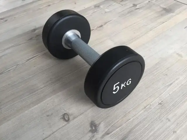 2018 Hot Selling Gym Equipment Weight lifting Rubber Round Dumbbell Set For FitnessTraining