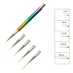 nail art  liner striper brush 5 replacement heads