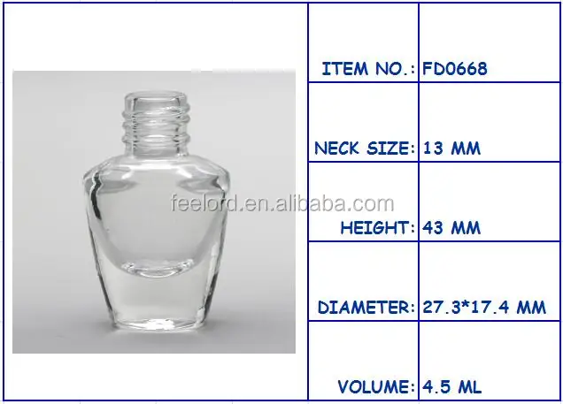 4.5ml cheap empty nail polish bottle hotsale mini glass bottle for nail polish packaging 2000 designs bottles for choice