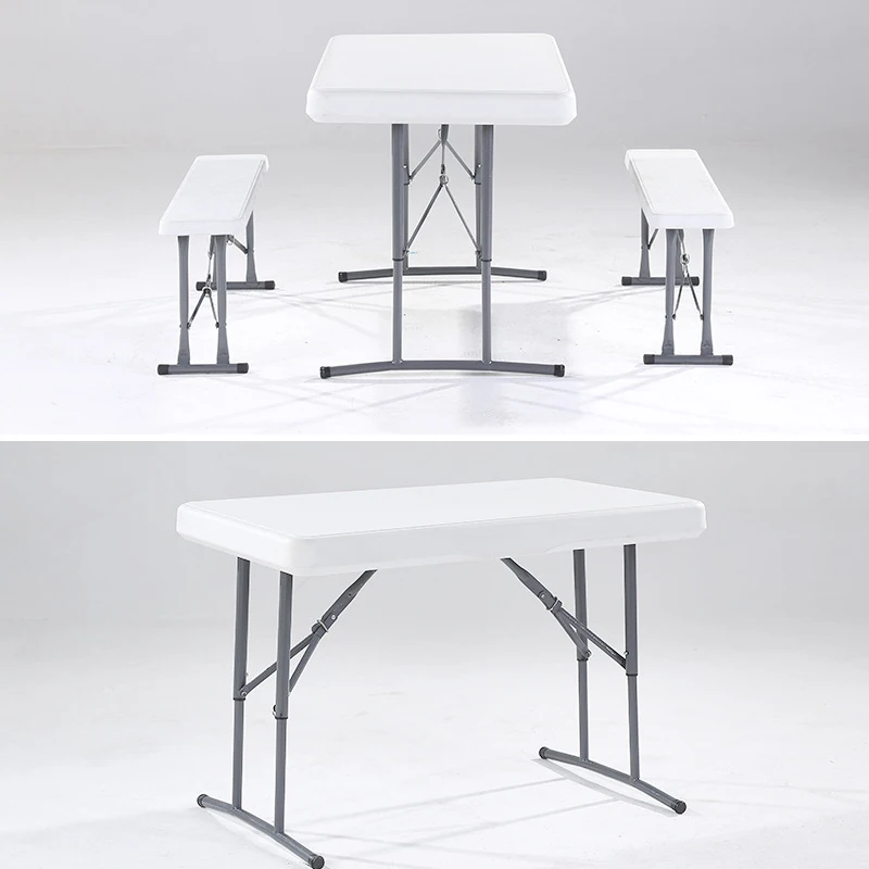 Rollyable portable for dinner picnic table suitcase adjustable small folding table