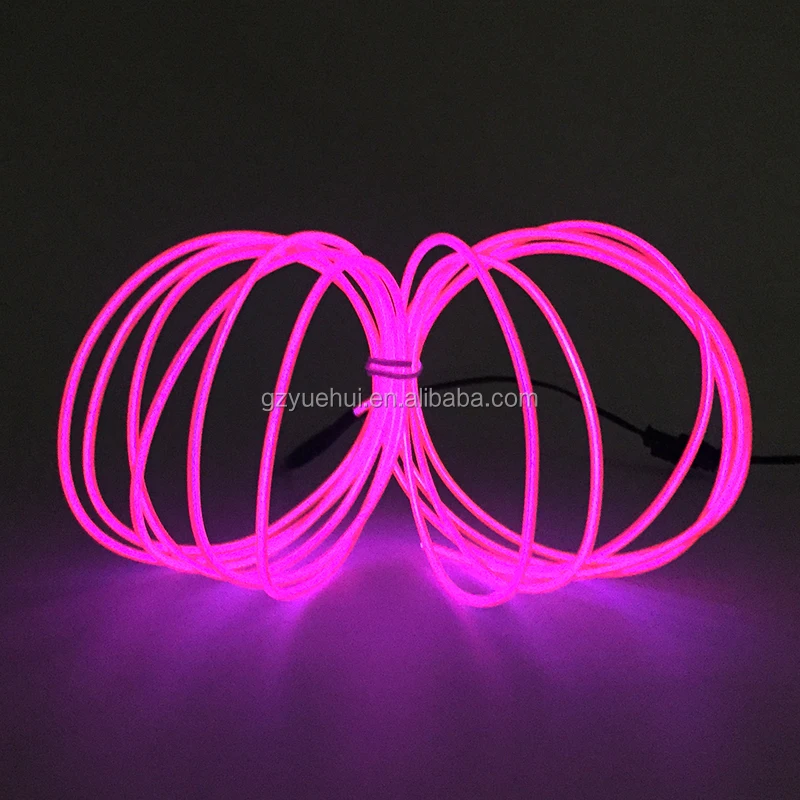 With DC-3V Controller 3Meters 2.3mm EL Wire Tube Rope Powered Flexible Neon Light Car Party Wedding Decoration 10 Color Select