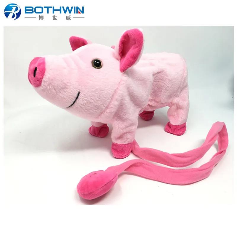 
Funny Electronic Piggy with Remote Controlled Leash -Plush Toy with Music 