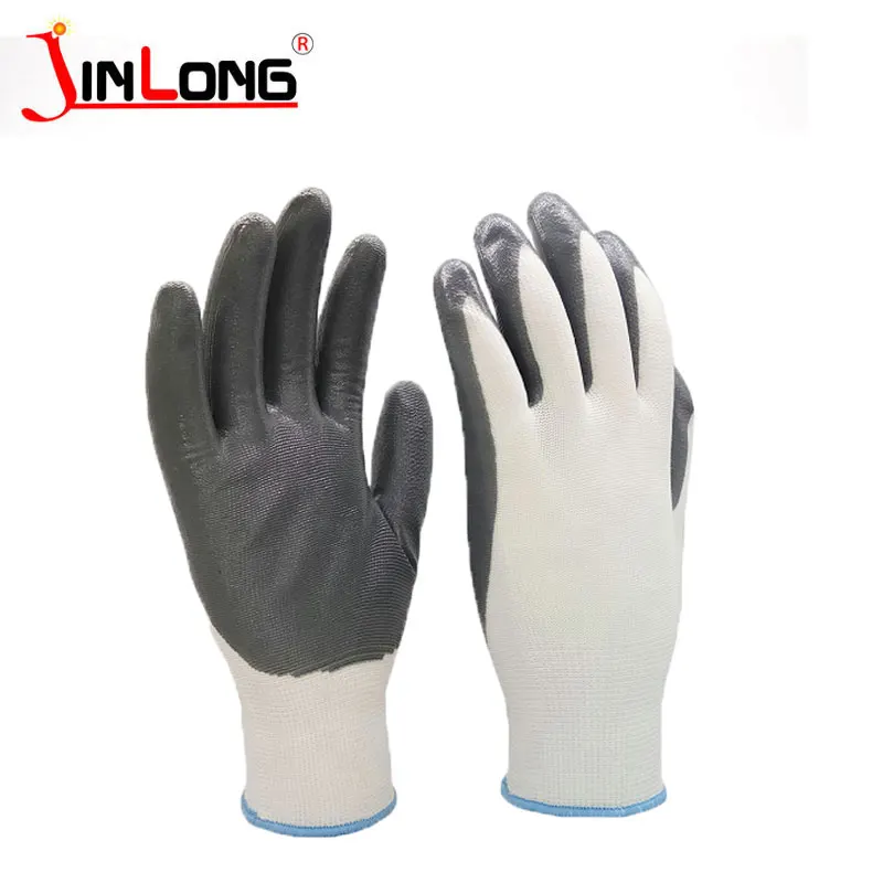 Nitrile nylon work gloves, dipped, wear-resistant working rubber non-slip gloves