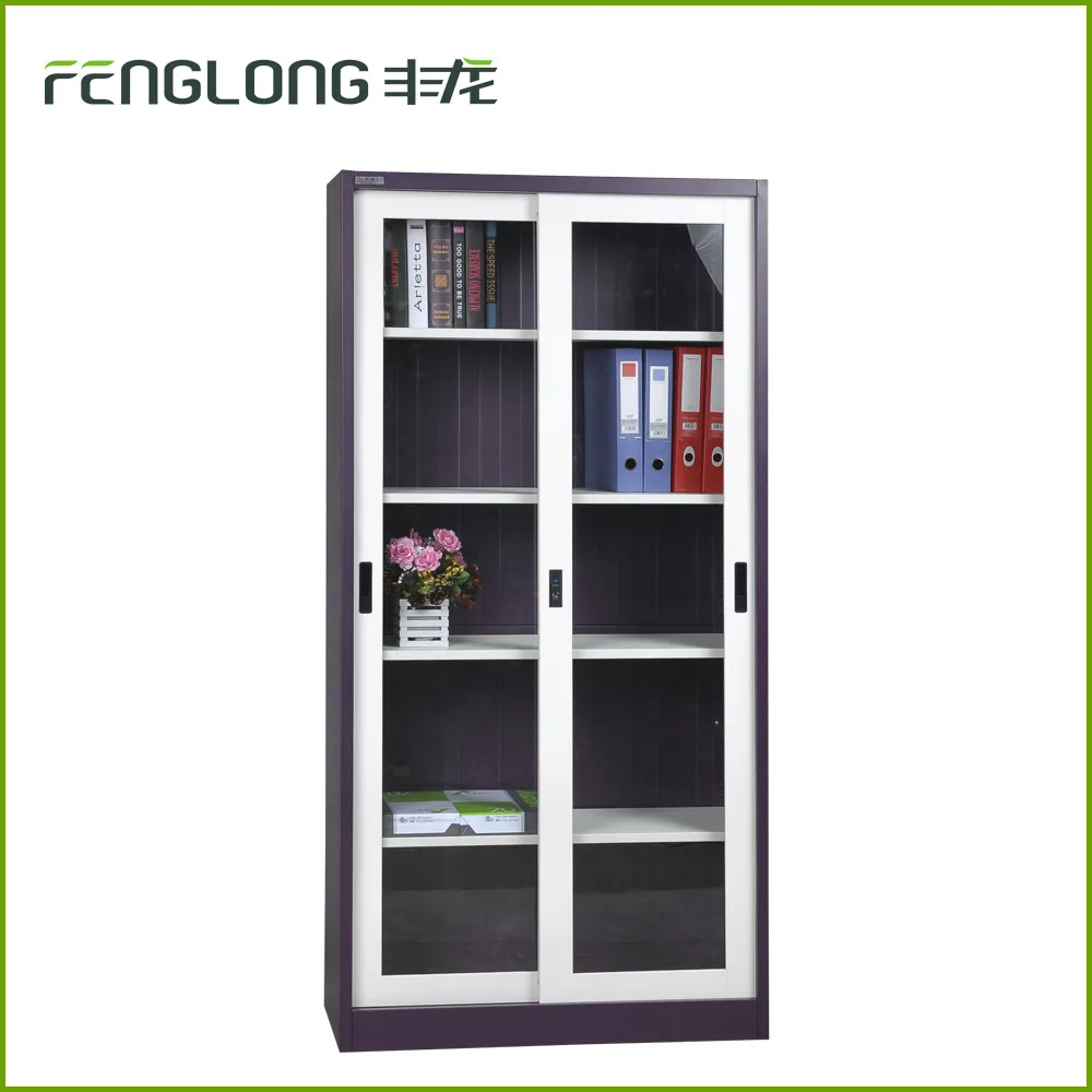 2 двери 4 слой доски стеклянные раздвижные коммерческих металлическая мебель стальной шкаф