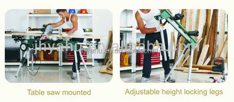 Portable Miter Saw Stand,Mulit-function Saw Stand Moveable With 3 outlet GFCI