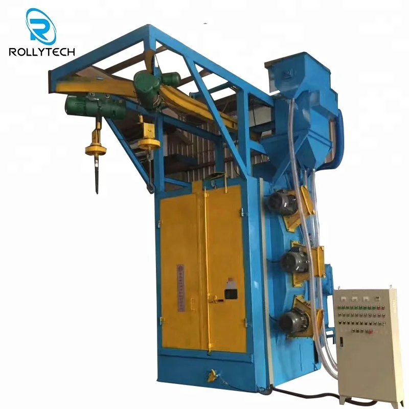 Дробеструйная машина с крючком-вешалкой для стальных деталей