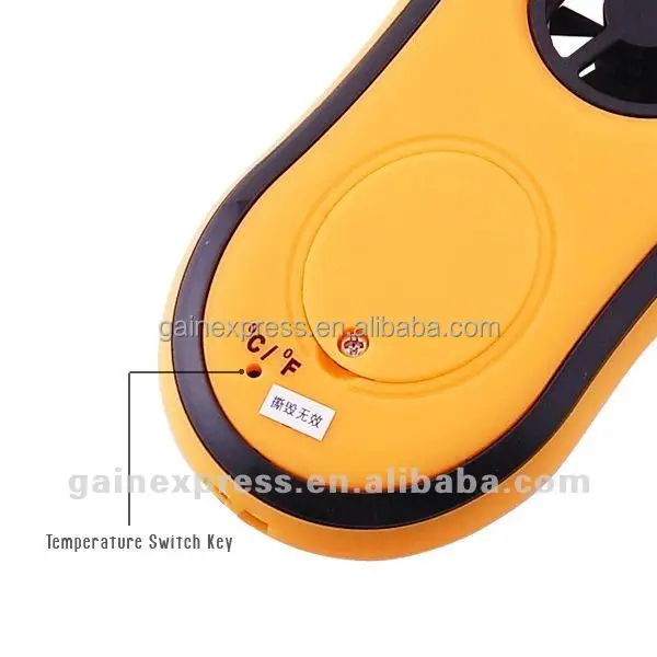 Карманные - размер цифровой анемометр температура с учетом воздуха скорость ветра температура термометр Bargraph