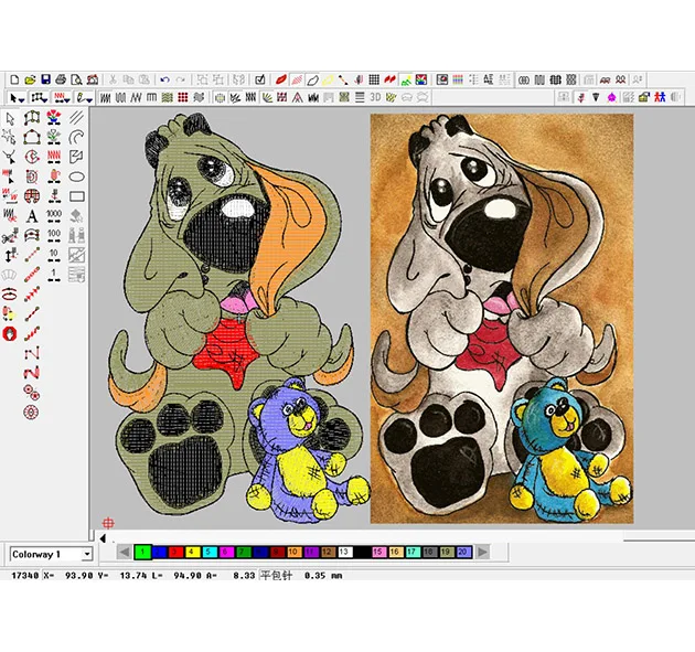 
Senior High-quality Designer For Jeans Embroidery Digitizing Service Centre Fashion Iron On Patches Animal Design 