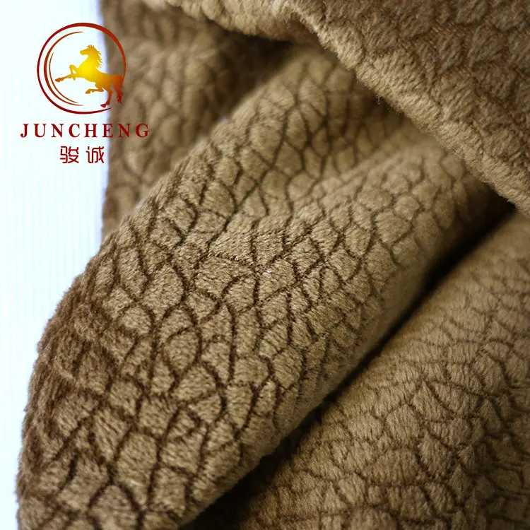 100% polyester mimic animal skin markings dyed color velvet upholstery sofa fabric