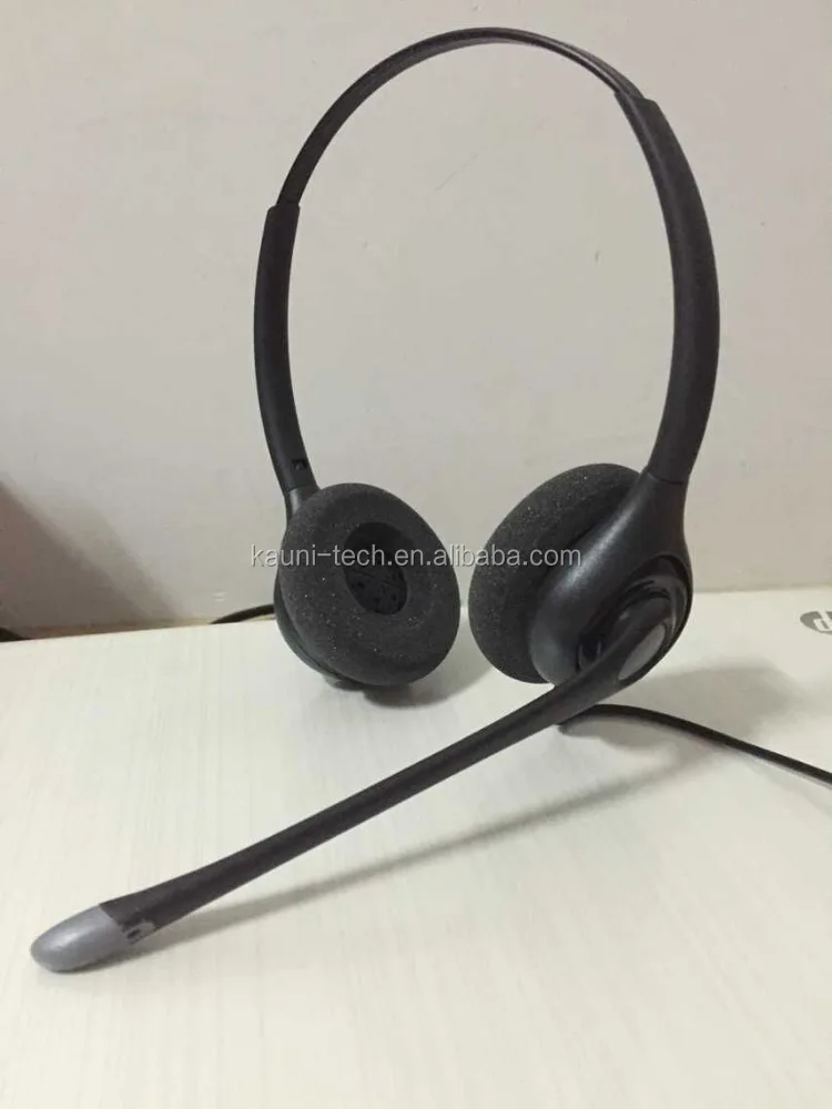 2022 Professional Binaural Telephone headset with RJ11 RJ9 USB Plug for call center