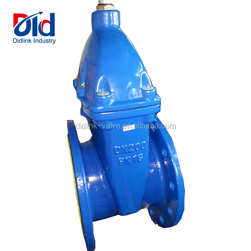 Cast Iron DIN PN16 Resilient Seated Manual Operated Through Water Oil With Handwheel Gate Valve