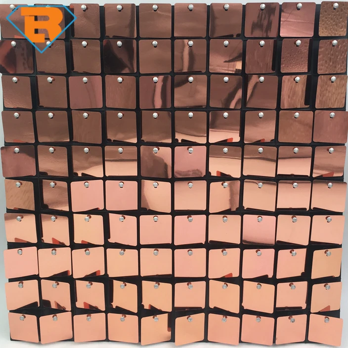 Beautiful Shiny Modern Exterior Interior 3D PVC Plastic Shimmer Sequin Wall Panel for Home Decoration Wallpaper