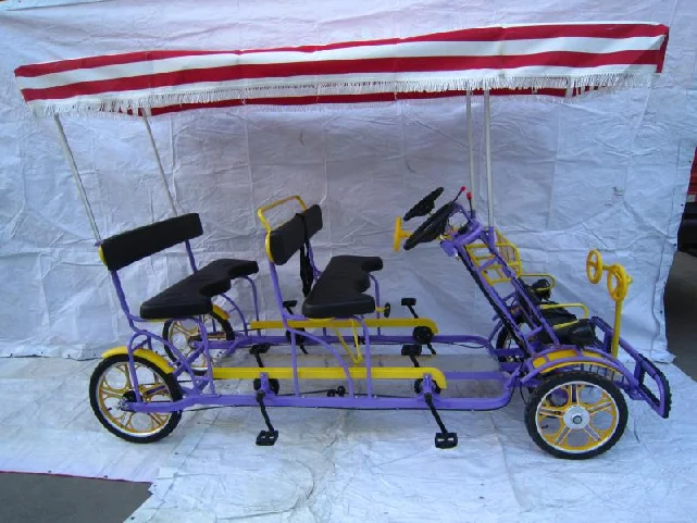 Best-selling factory outlet 4-person surrey sightseeing tandem bike bicycle bicicletas