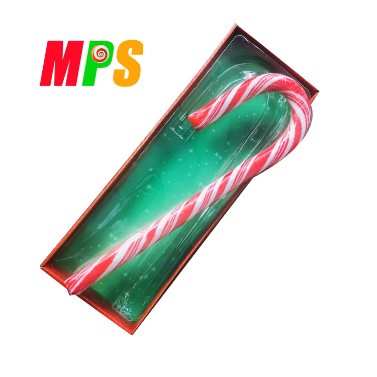 Candy Cane Big Decorative Christmas Hard Candy Sweet Wholesale Customize,fruity Flavor Box Packaging 24 Months Stick,piece 500g