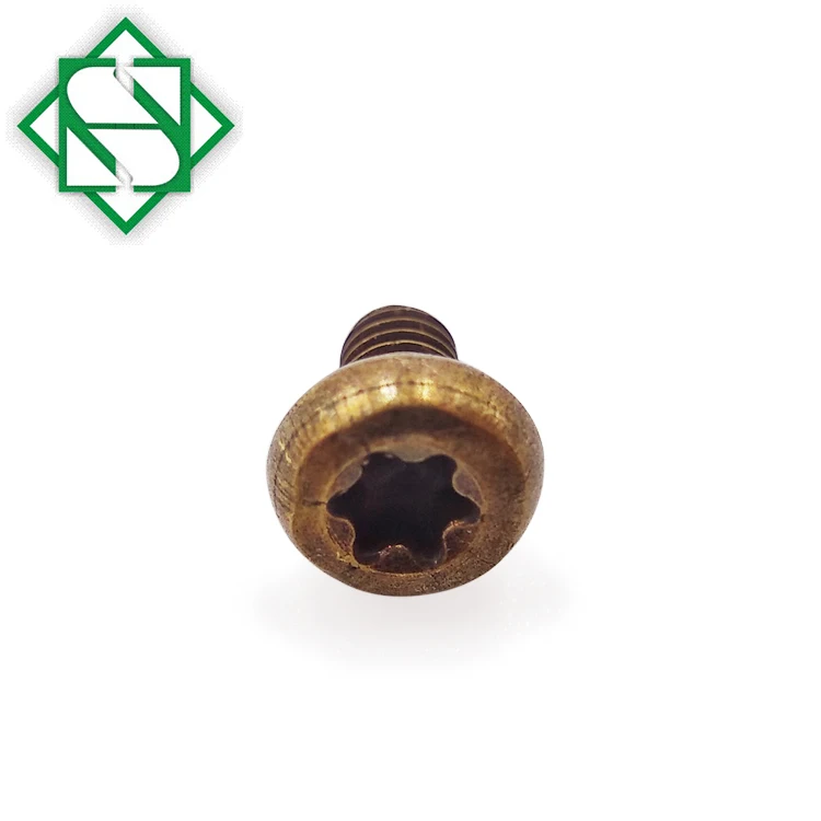 Euro Machine Screws Bronze Color Pan Head With Torx Slot