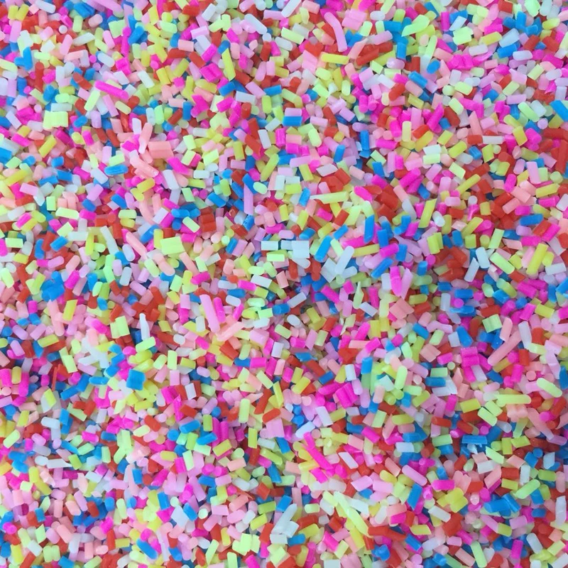 Hot Sale 1.5mm Cupcake Clay Slime Sprinkles for Ice Cream Cake Decoration