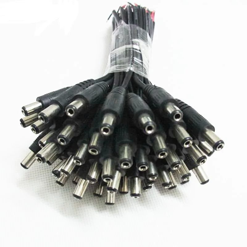 hot sale Female male 5.5 X 2.1mm DC Power Connector Adapter Cable Pigtail Plug Wire