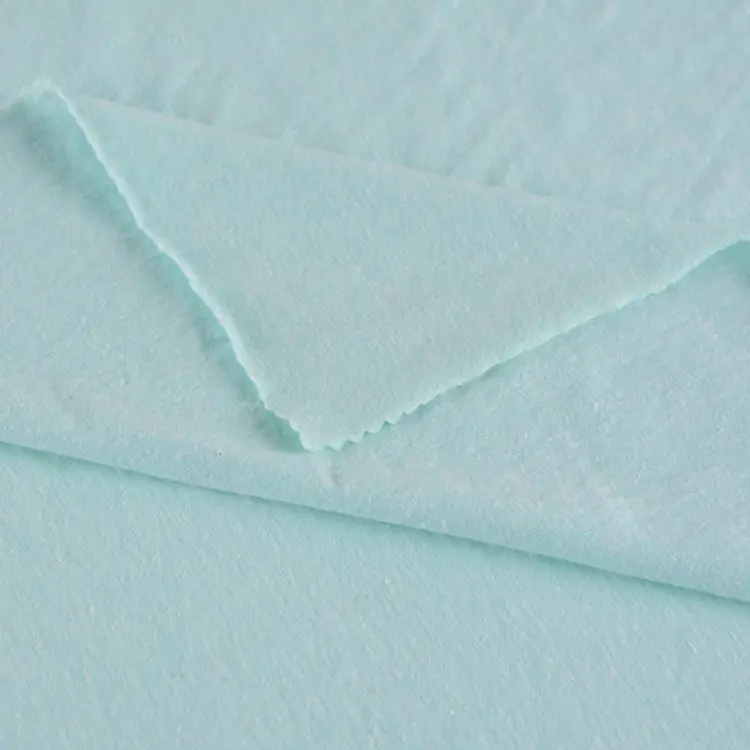 Custom knitting cvc 60 cotton 40 polyester single jersey textile fabric by the yard