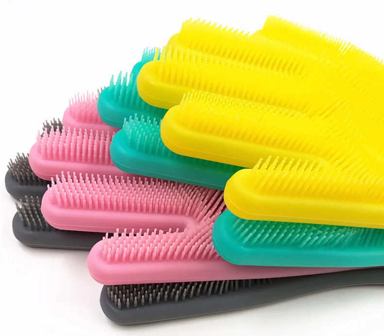 Wholesale silicone magic cleaning gloves for washing dishes