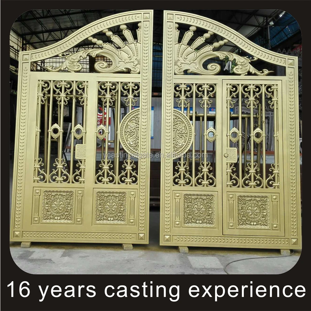 
Wholesaler cast aluminium sliding fence gate main door grill design 