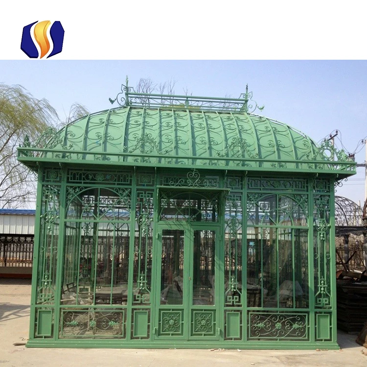 Antique Style Steel Structure Garden Greenhouse