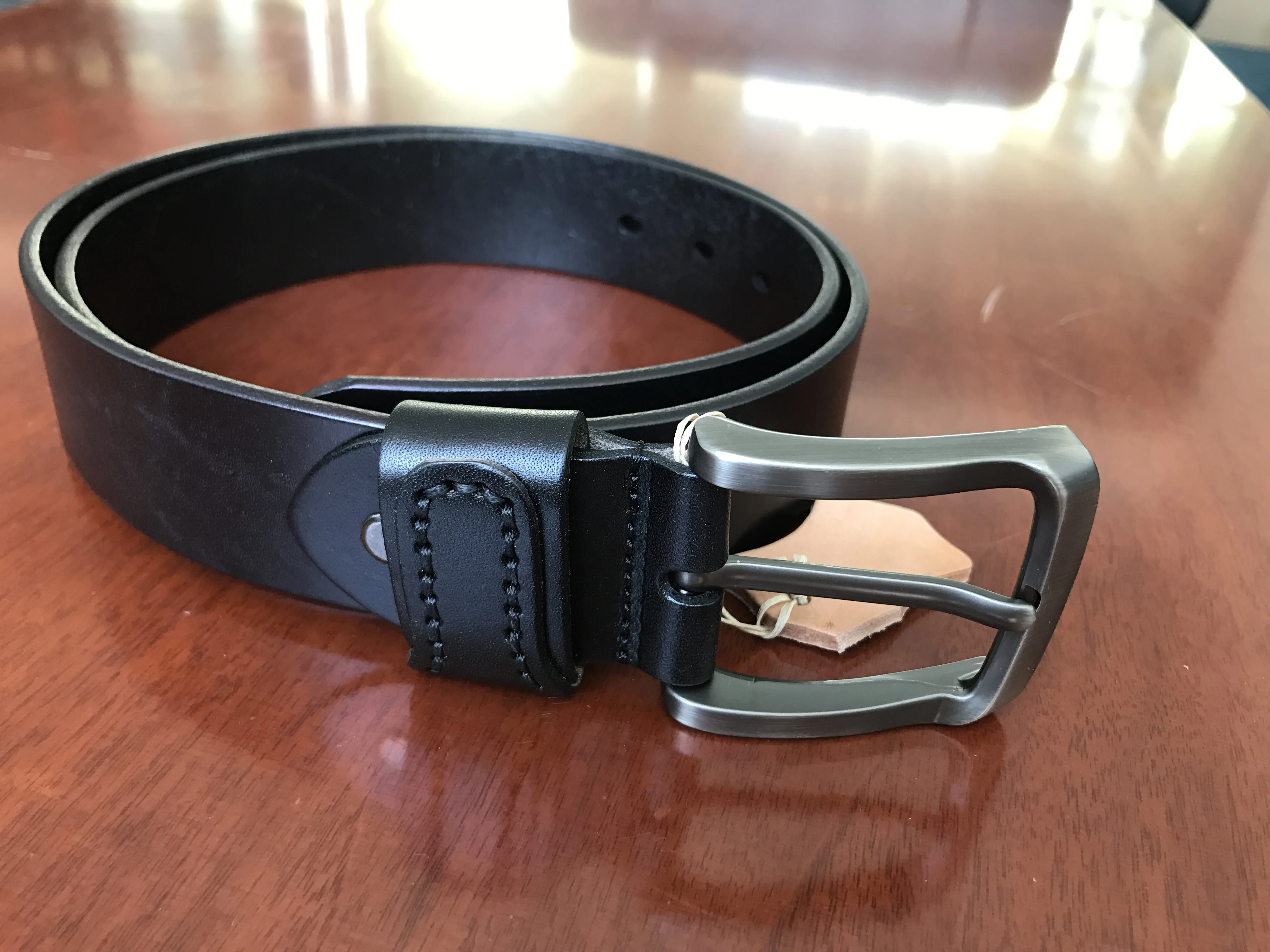 TOP Crown Leather Unisex Genuine Leather Belt/Cowhide Genuine Leather Belts with Handmade Stitching