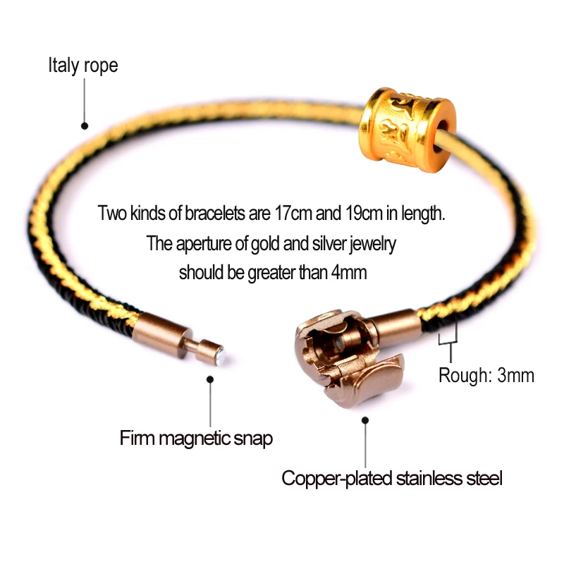 LONGJIE  manufacturer handmade DIY unisex lucky rope bracelet