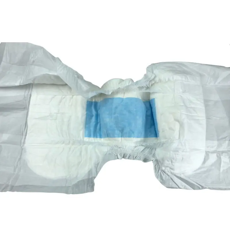
High-end Ciustomized Economy Good Price Adult Incontinence Diaper Disposable 3D Leak Prevention Channel Plain Woven 10pcs/bag 