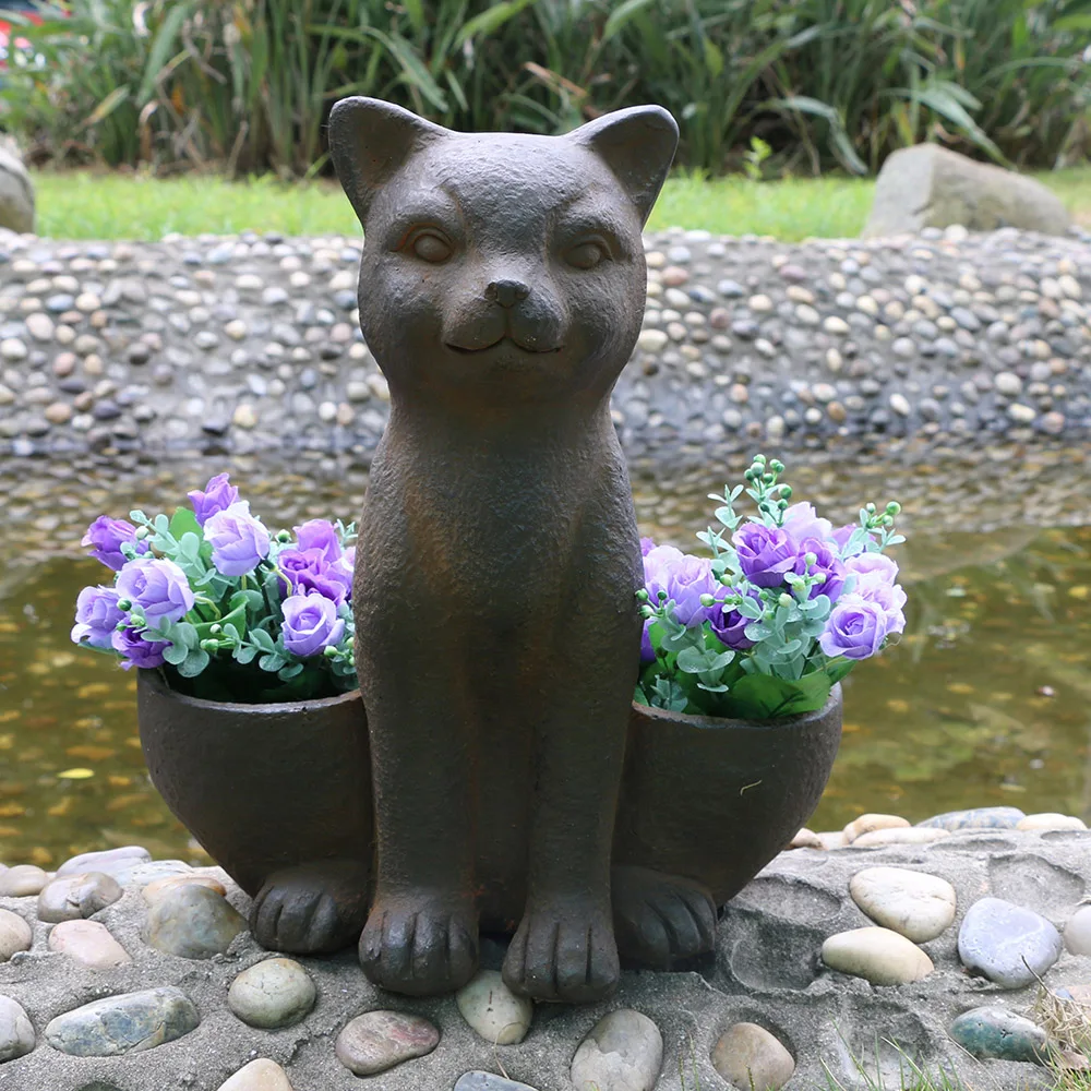 Double pot flower pot home garden decor animal design pig flower pot