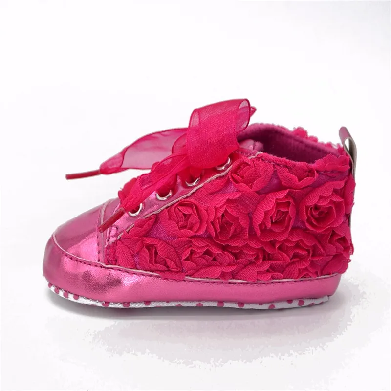 Baby Kids Toddler Sapato Infant Rose Flower Soft Sole Girl