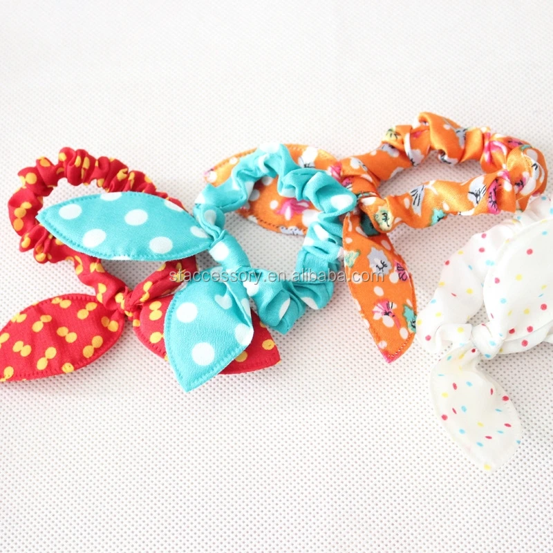 bunny rabbit ear Fashion wave point spot small flower hair rope hair ring hair band head band headband