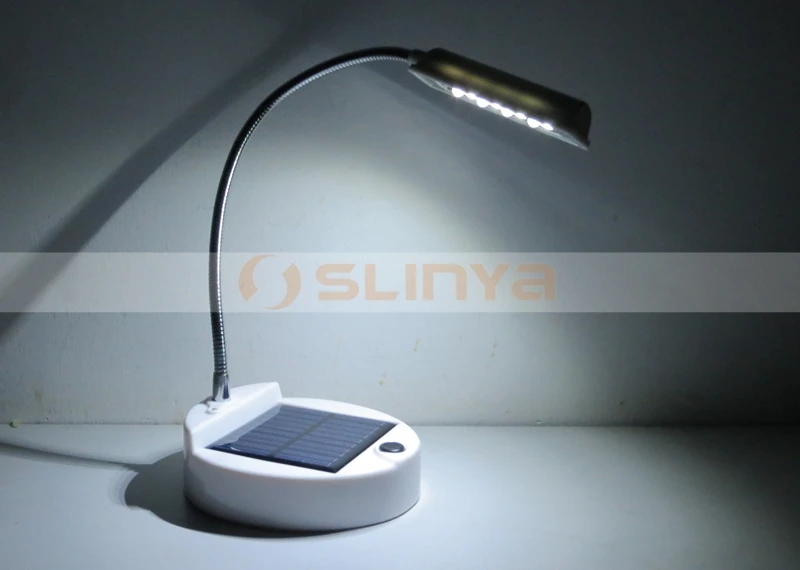 Solar Plastic Study Indoor Rechargeable Battery Operated LED Table Lamp
