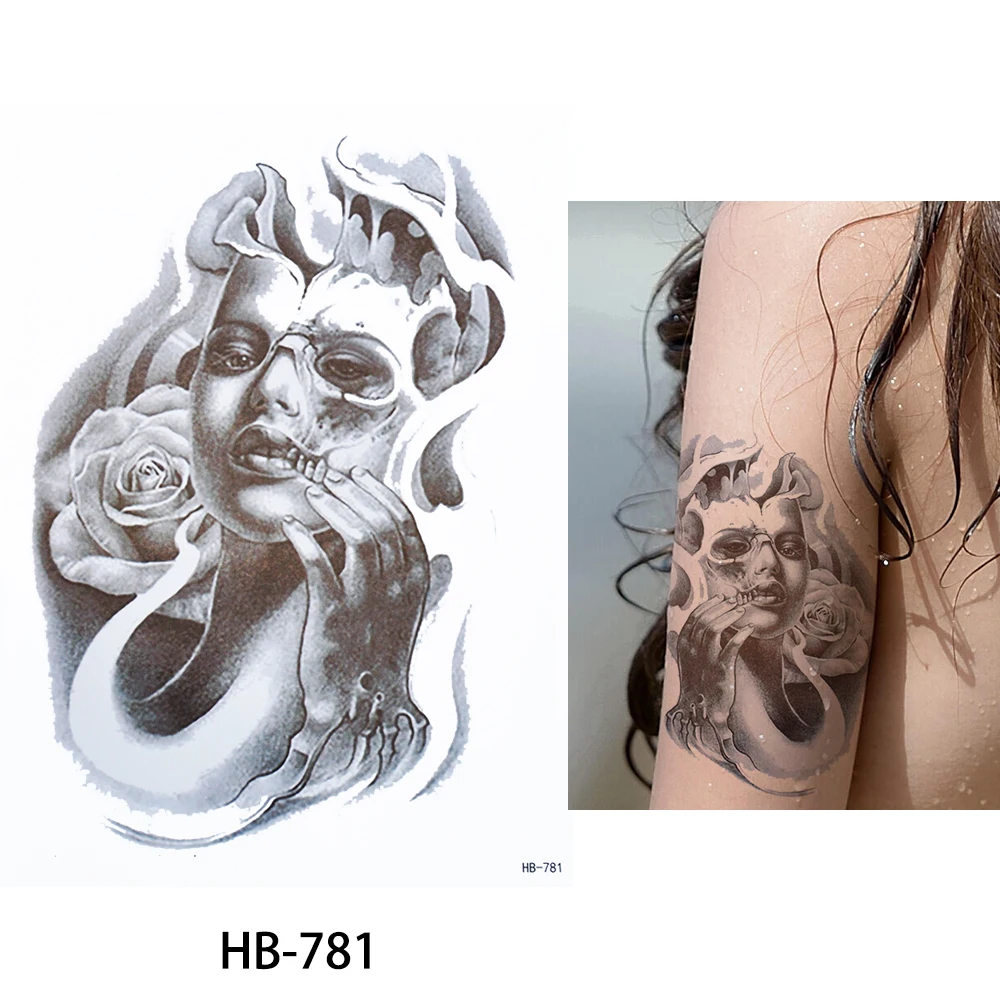 
Tiger Body Temporary Glitter Sticker Tattoo For Men 