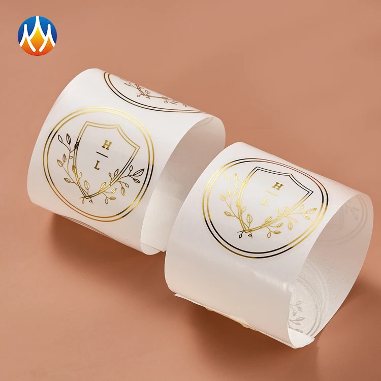 TRANSPARENT INSIGNIA ICON WATERPROOF VINYL SELF ADHESIVE ROUND PVC LABEL STICKER