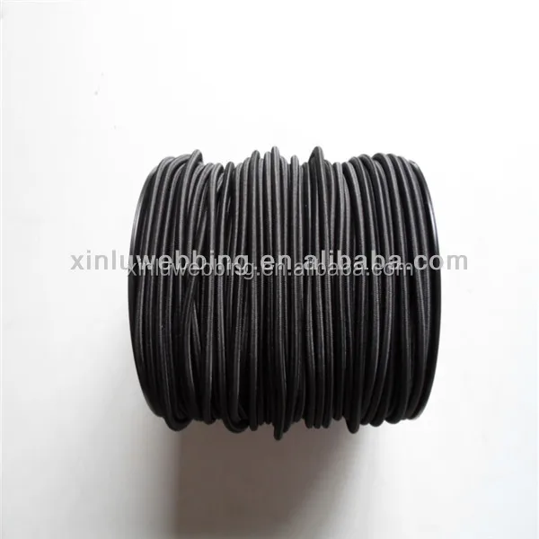 
Wholesale Top Level Round Black PE 6mm Rubber Rope/Cord 