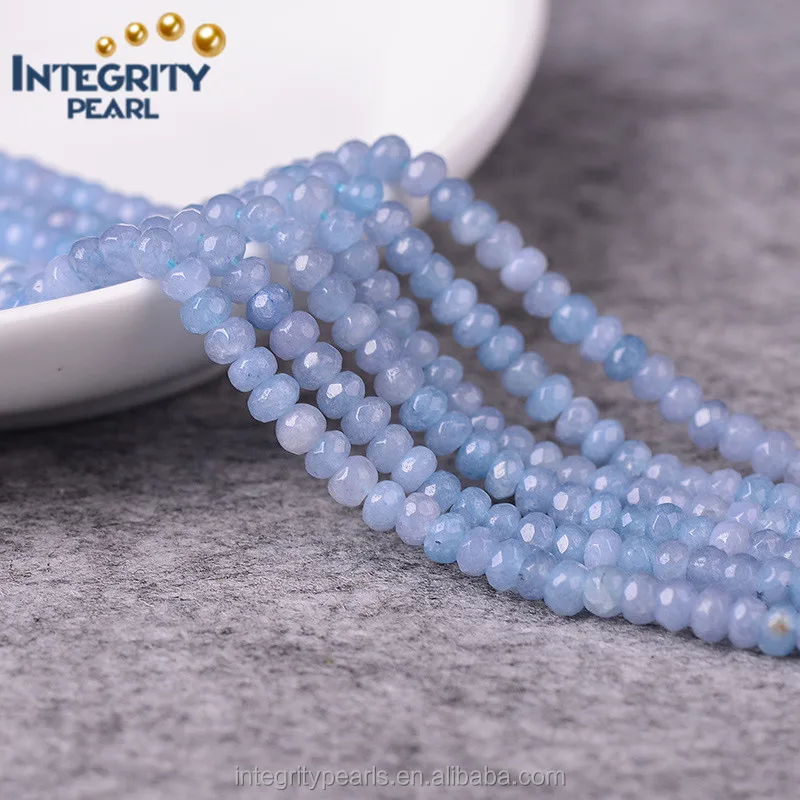 
2*4mm flat blue natural aquamarine gemstone, gemstone bulk, natural gemstone beads 