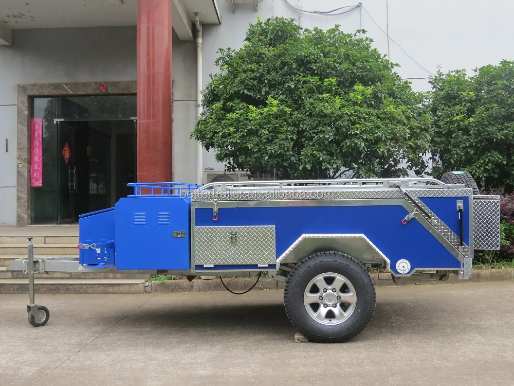 boat rack rear folding mini caravan  camping trailer