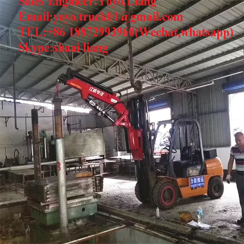 Forklift Attachment - Telescopic Adjustable Forklift Jib Crane Attachment