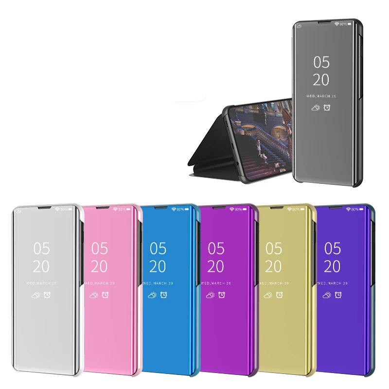 Luxury Electroplating Smart Sleep Mirror Holster Electroplated Phone Case for Sony Xperia 1 XZ 4