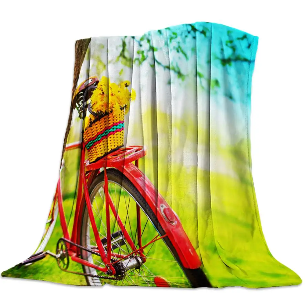 
Bicycle Pattern 3D Custom Swaddle Baby Blanket Kids Travel Blanket 