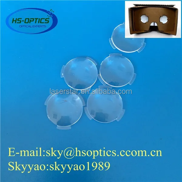 3d virtual reality acrylic google cardboard lens biconvex lenses