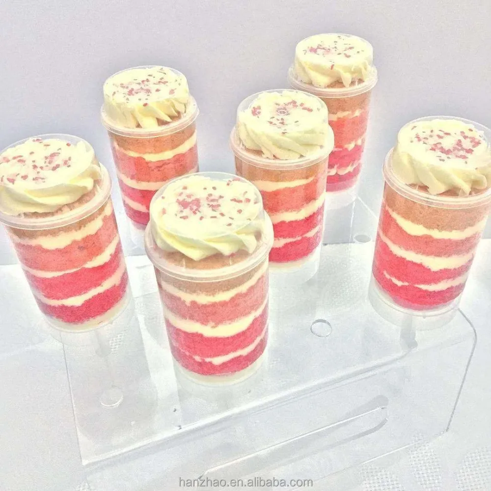 Wholesale Confetti Pop Push Ups Cake Push Pop Containers Plastic Round Shape Push Pops