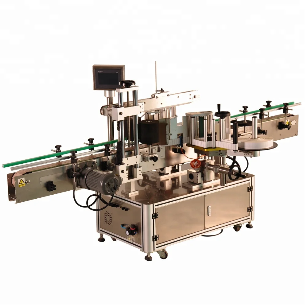 automatic 3 side labeling machine for square jars on 3 sides