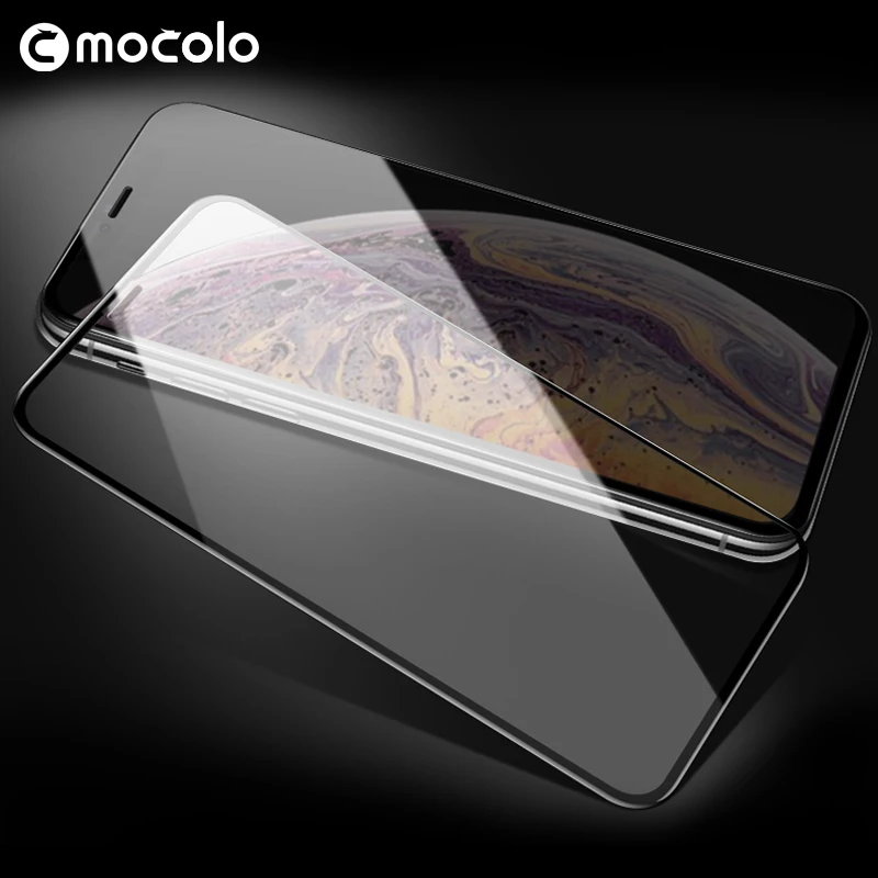 Mocolo Screen Protector Glass With Frame Tempered 3D Glass for iPhone Xs Xr Xs Max