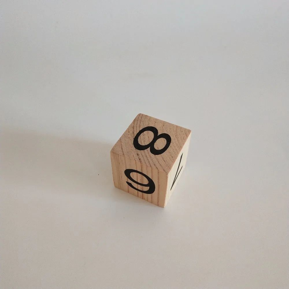 wholesale wood craft office desk calendar office organizer wood dice